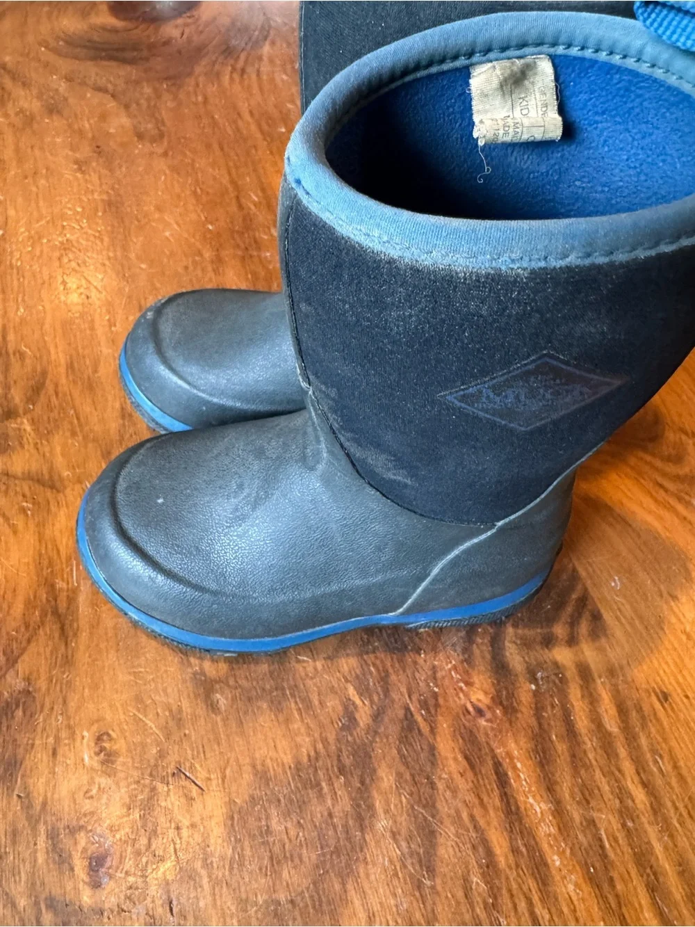Muck Boot Company Kids Black and Blue Insulated Rain & Snow Boots